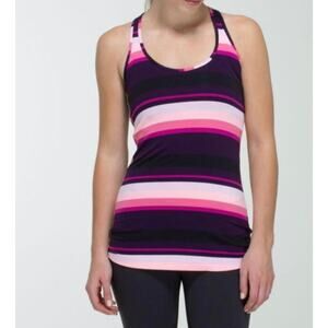 Lululemon Striped Racerback Tank Size 2